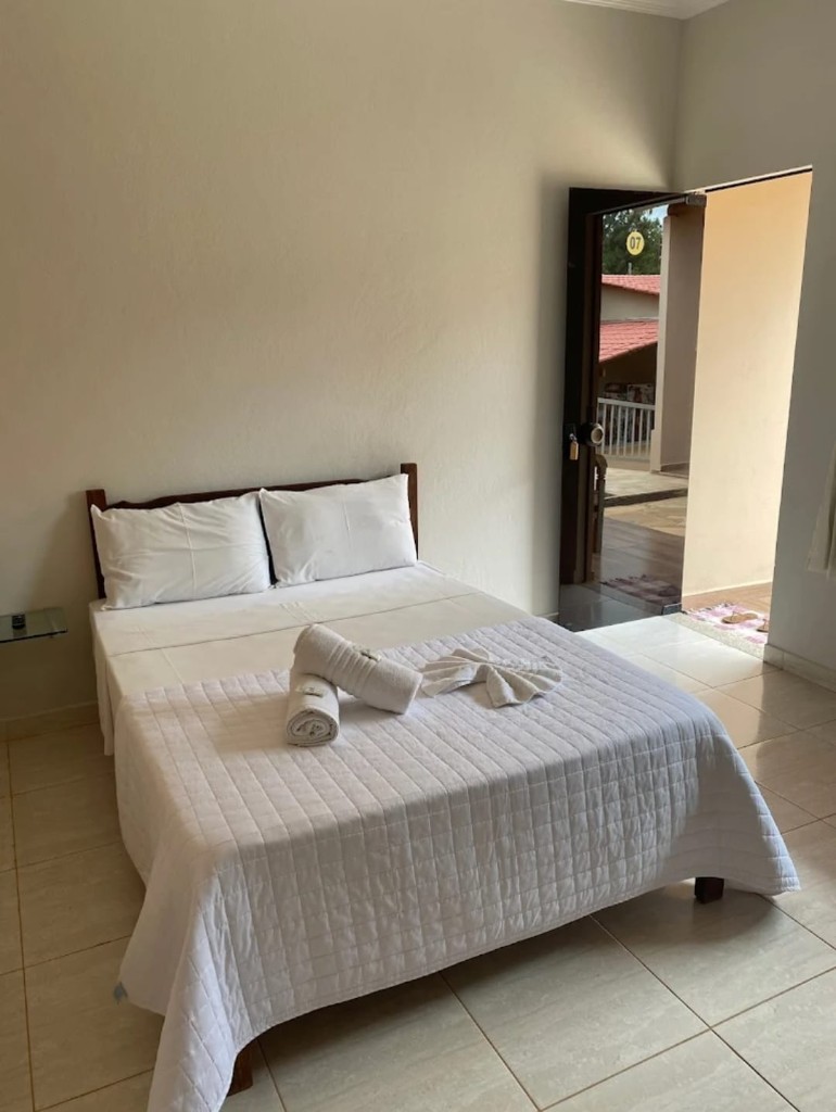Quarto de casal na Pousada Essência da Canastra